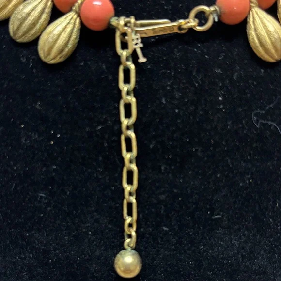 Trifari Gold and Coral Necklace - Picture 8 of 8